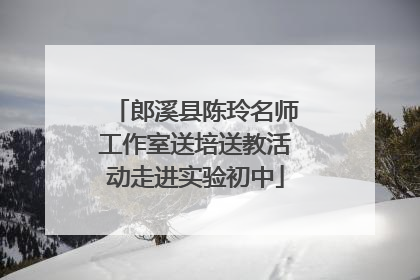 郎溪县陈玲名师工作室送培送教活动走进实验初中