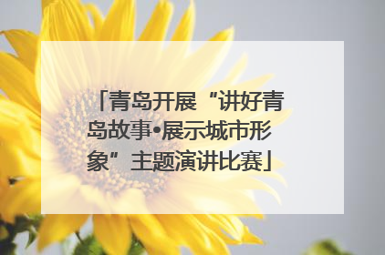 青岛开展“讲好青岛故事•展示城市形象”主题演讲比赛