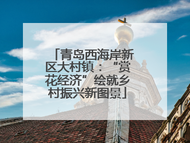 青岛西海岸新区大村镇：“赏花经济”绘就乡村振兴新图景