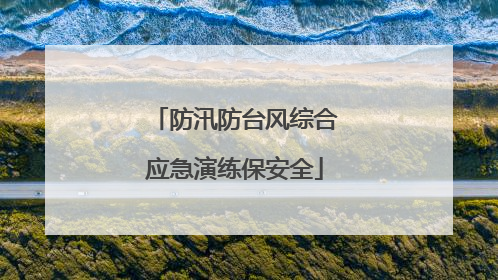 防汛防台风综合应急演练保安全