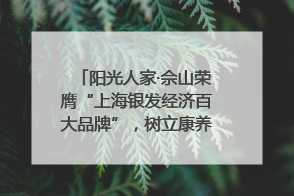 阳光人家·佘山荣膺“上海银发经济百大品牌”，树立康养行业新标杆