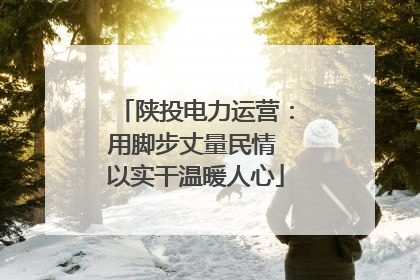陕投电力运营：用脚步丈量民情 以实干温暖人心