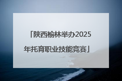 陕西榆林举办2025年托育职业技能竞赛