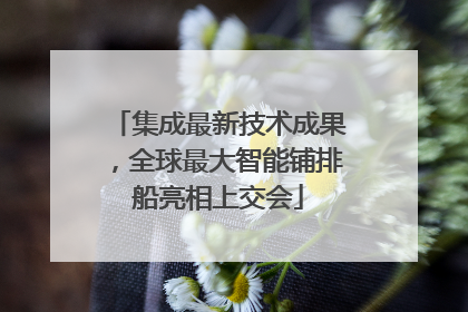 集成最新技术成果，全球最大智能铺排船亮相上交会