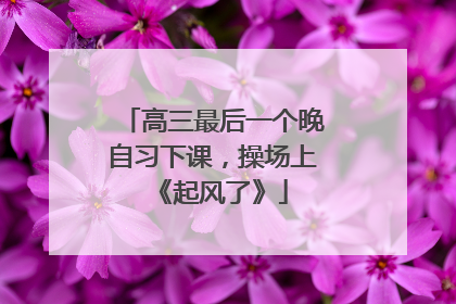 高三最后一个晚自习下课，操场上《起风了》