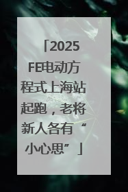 2025FE电动方程式上海站起跑，老将新人各有“小心思”