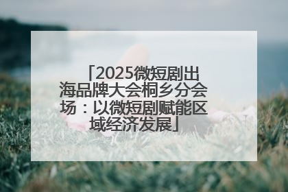 2025微短剧出海品牌大会桐乡分会场：以微短剧赋能区域经济发展