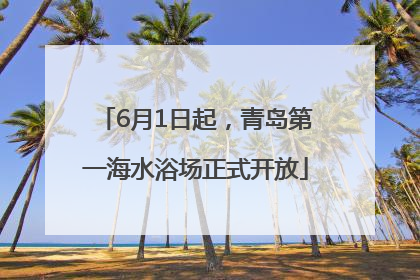 6月1日起，青岛第一海水浴场正式开放
