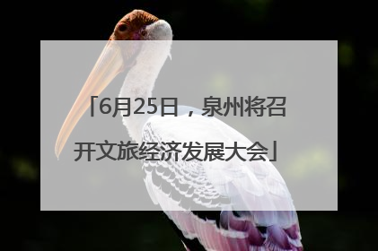 6月25日，泉州将召开文旅经济发展大会