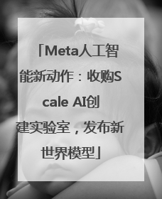Meta人工智能新动作：收购Scale AI创建实验室，发布新世界模型